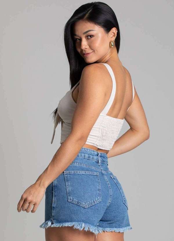 Sawary - Shorts Jeans Sawary Azul 4