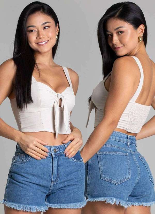 Sawary - Shorts Jeans Sawary Azul 6