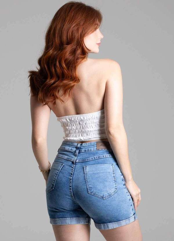 Sawary - Shorts Jeans Sawary Azul 4