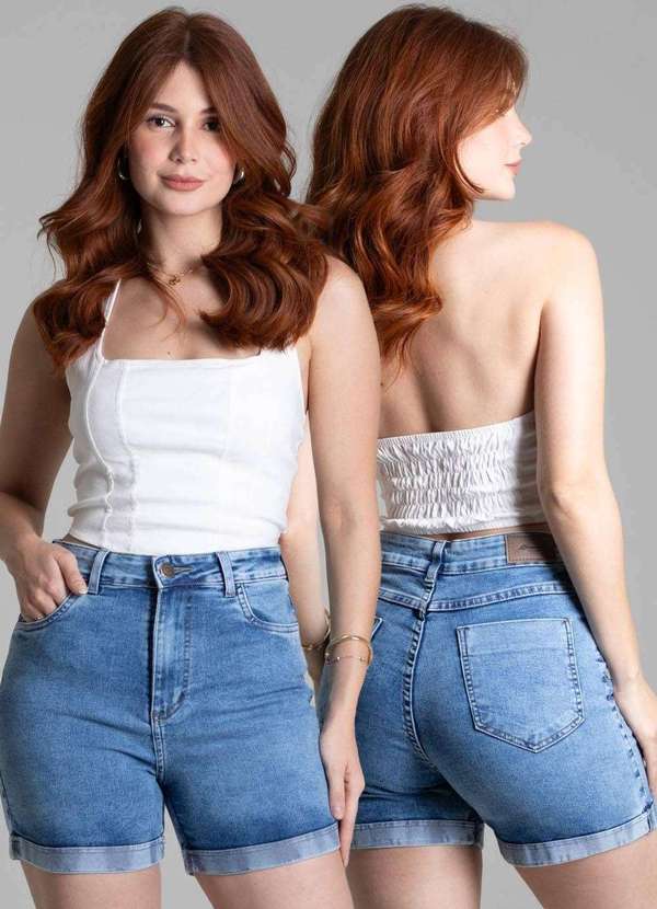 Sawary - Shorts Jeans Sawary Azul 6