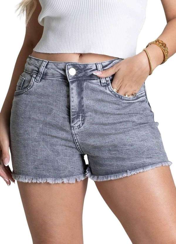 Sawary - Shorts Jeans Sawary Cinza