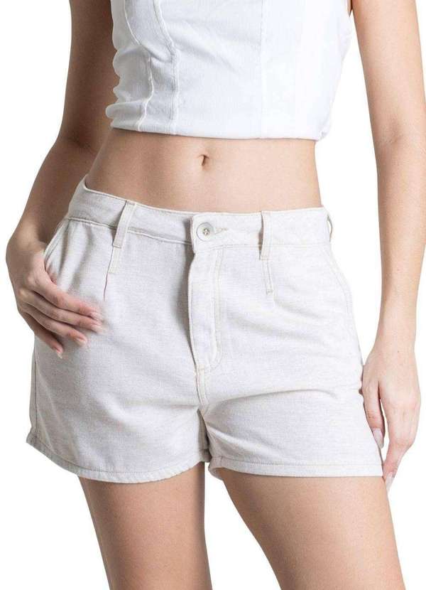 Sawary - Shorts Linho Sawary - 278470 Bege