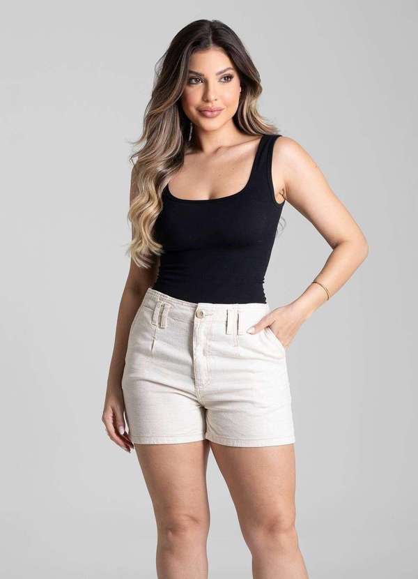 Sawary - Shorts Linho Sawary - 281173 Bege 2