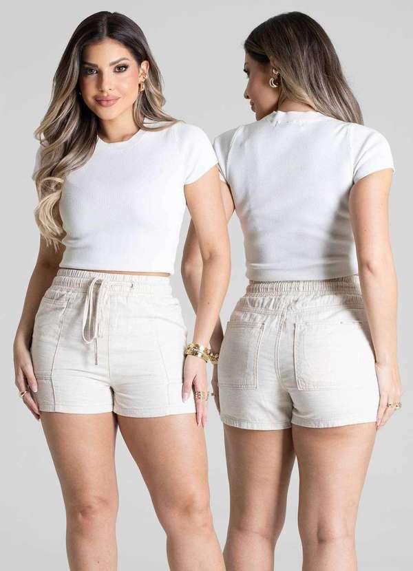 Sawary - Shorts Linho Sawary - 281177 Bege 5