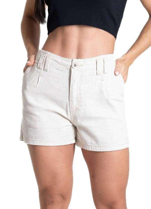Sawary - Shorts Linho Sawary - 281837 Branco