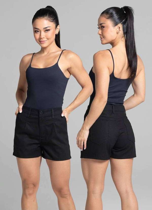 Sawary - Shorts Linho Sawary - 281872 Preto 6