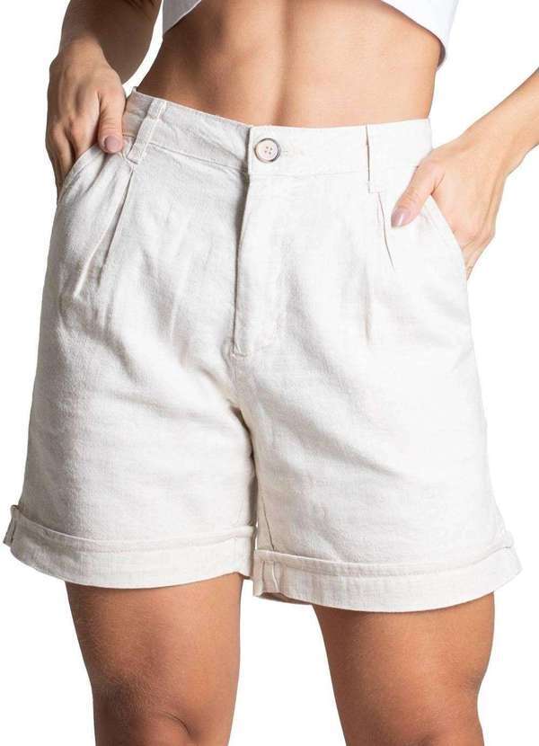 Sawary - Shorts Linho Sawary - 275425 Bege