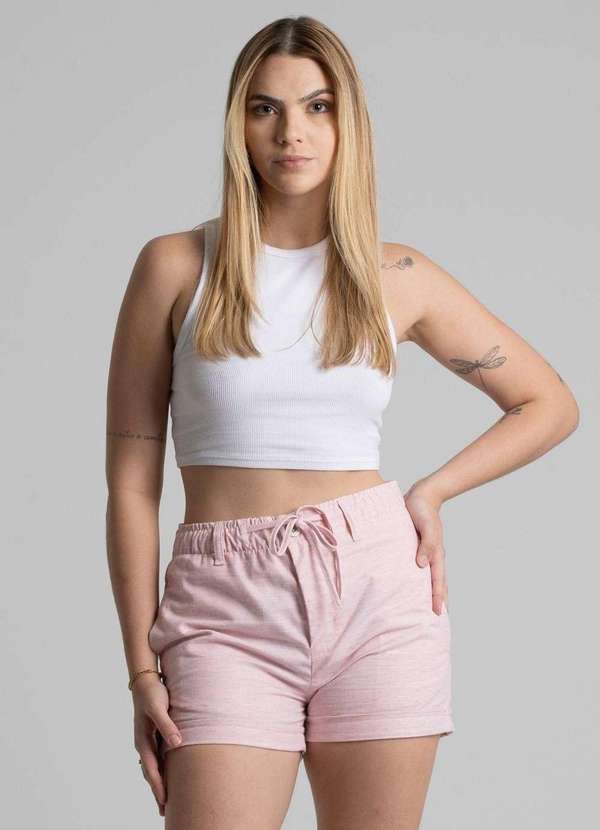 Sawary - Shorts Linho Sawary - 276363 Rosa 2