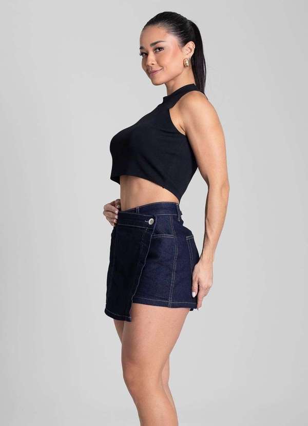 Sawary - Shorts Saia Jeans Sawary - 281934 Azul 3