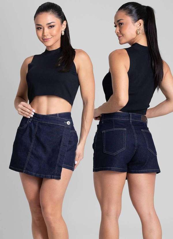 Sawary - Shorts Saia Jeans Sawary - 281934 Azul 6