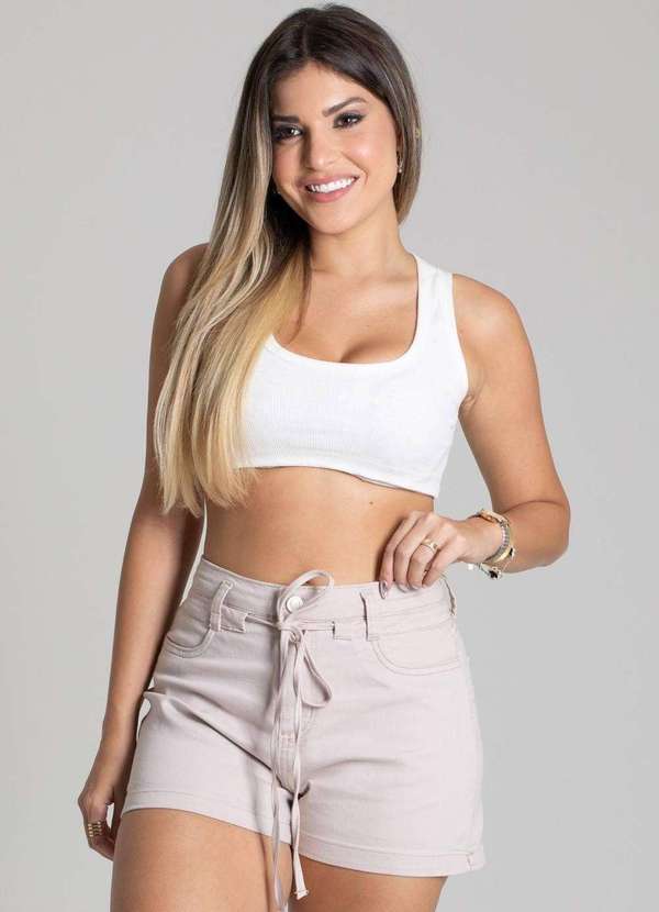 Sawary - Shorts Sarja Sawary - 277267 Bege