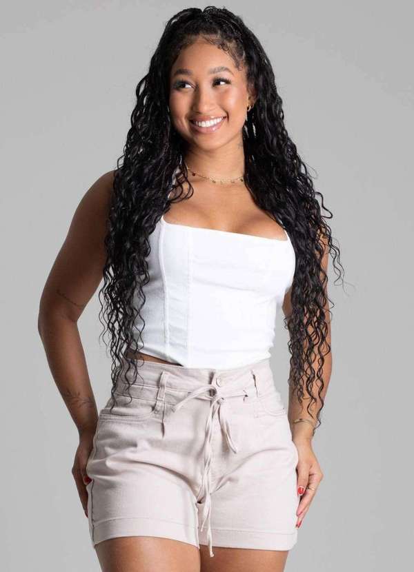 Sawary - Shorts Sarja Sawary - 277360 Bege 2