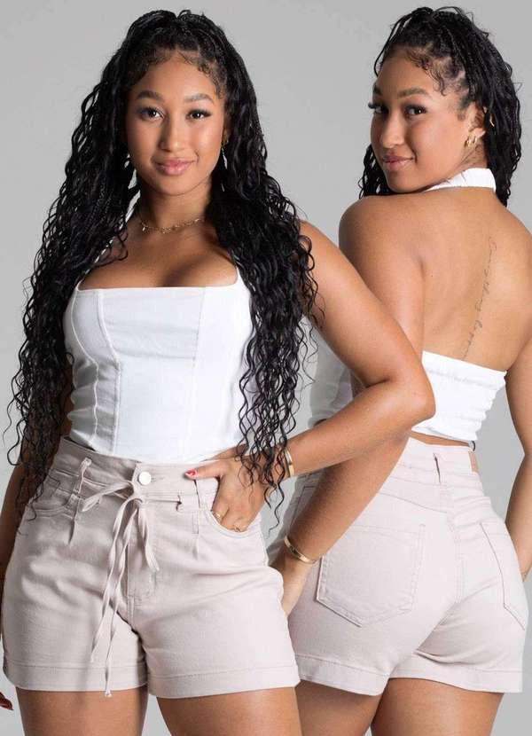 Sawary - Shorts Sarja Sawary - 277360 Bege 5