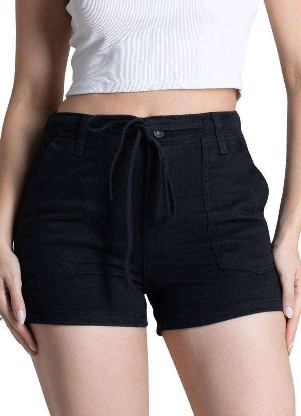 Sawary - Shorts Sarja Sawary - 278478 Preto
