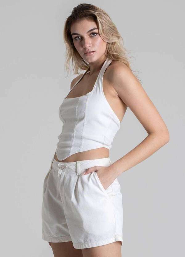 Sawary - Shorts Sarja Sawary - 278480 Bege 3