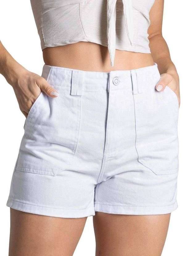 Sawary - Shorts Sarja Sawary - 278564 Branco