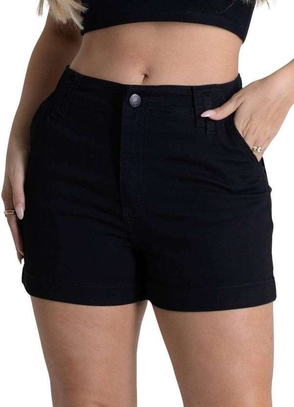 Sawary - Shorts Sarja Sawary - 279859 Preto