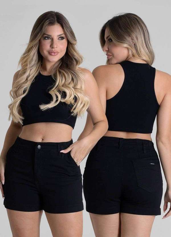 Sawary - Shorts Sarja Sawary - 279859 Preto 2