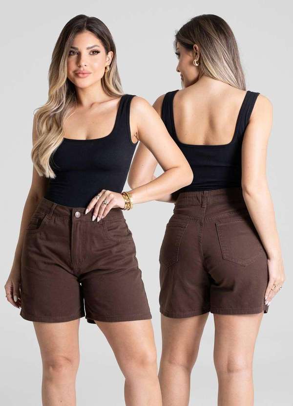 Sawary - Shorts Sarja Sawary - 280437 Marrom 2