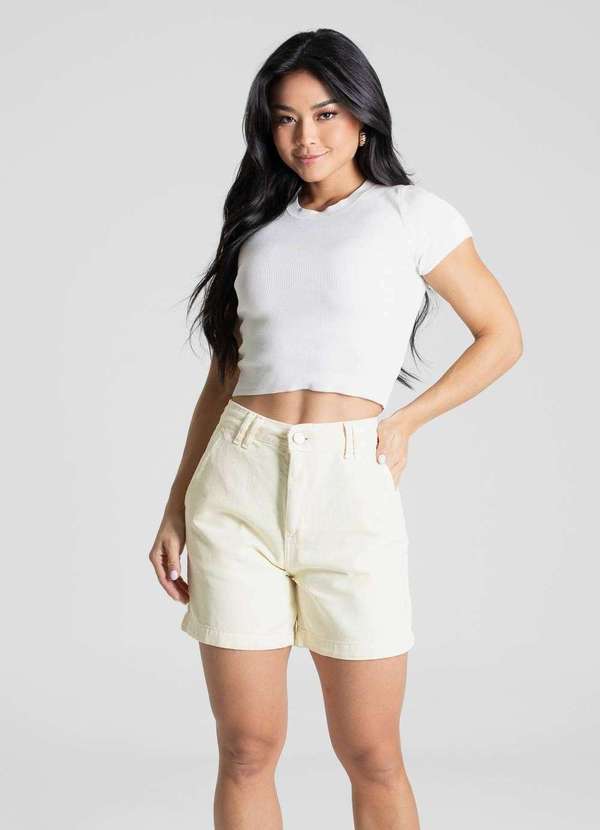 Sawary - Shorts Sarja Sawary - 281649 Amarelo 2