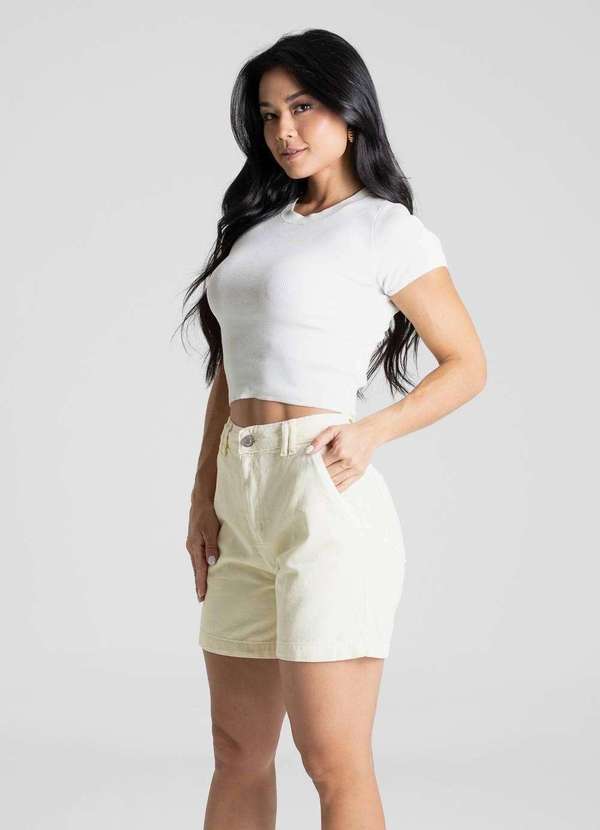 Sawary - Shorts Sarja Sawary - 281649 Amarelo 3