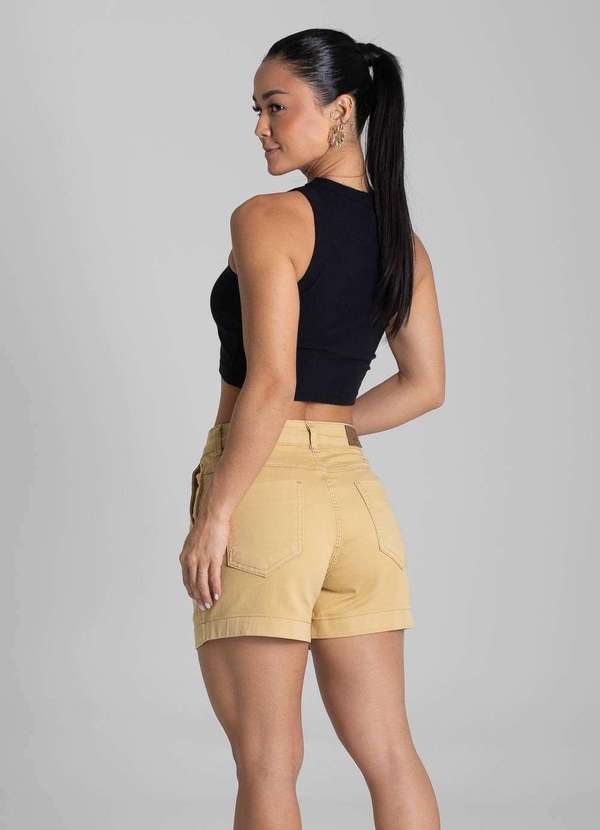 Sawary - Shorts Sarja Sawary - 281684 Amarelo 4