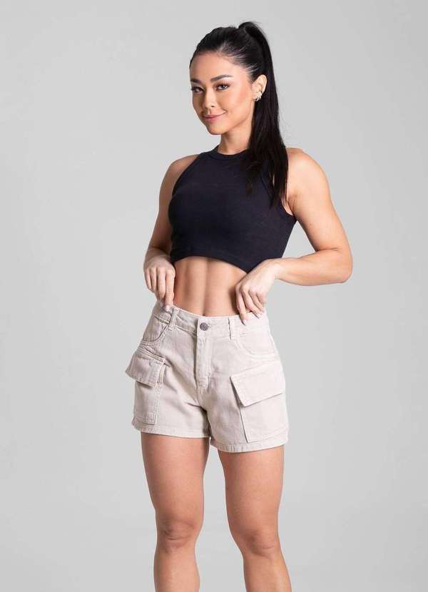 Sawary - Shorts Sarja Sawary - 282232 Bege 2