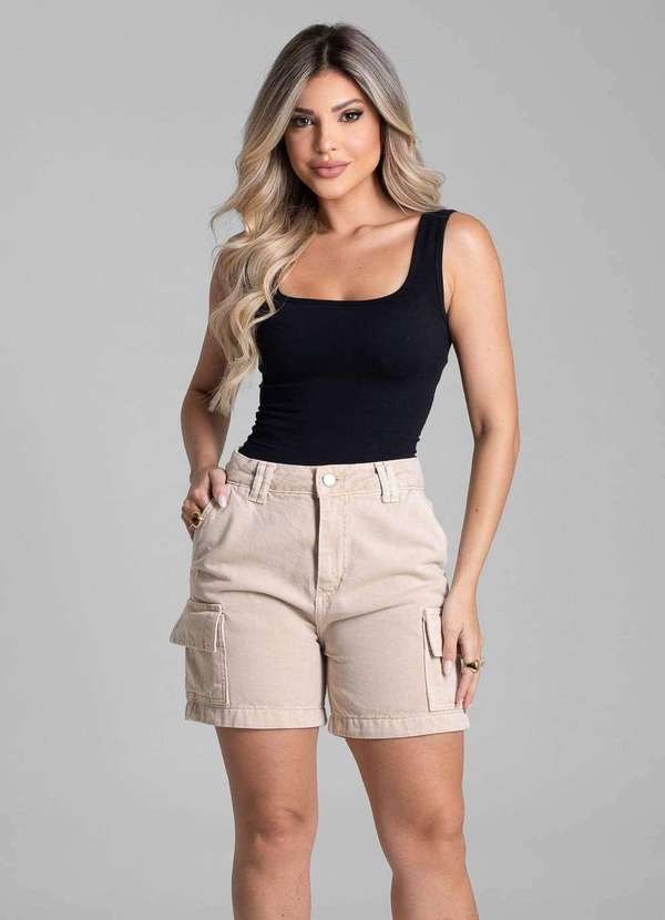 Sawary - Shorts Sarja Sawary - 282576 Bege 2