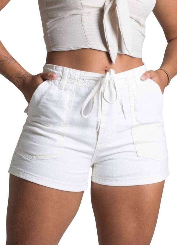 Sawary - Shorts Sarja Sawary - 278339 Branco
