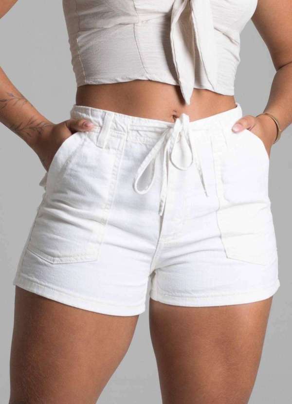 Sawary - Shorts Sarja Sawary - 278339 Branco 5