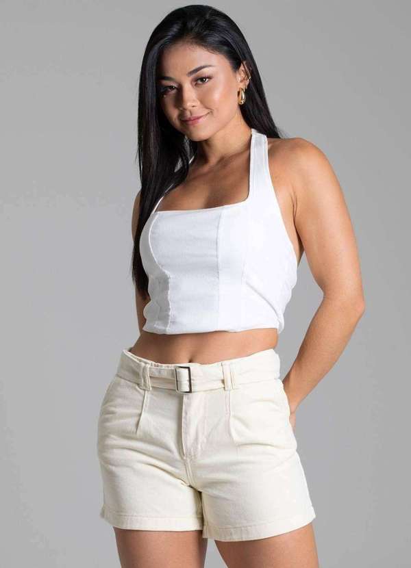 Sawary - Shorts Sarja Sawary Amarelo 2