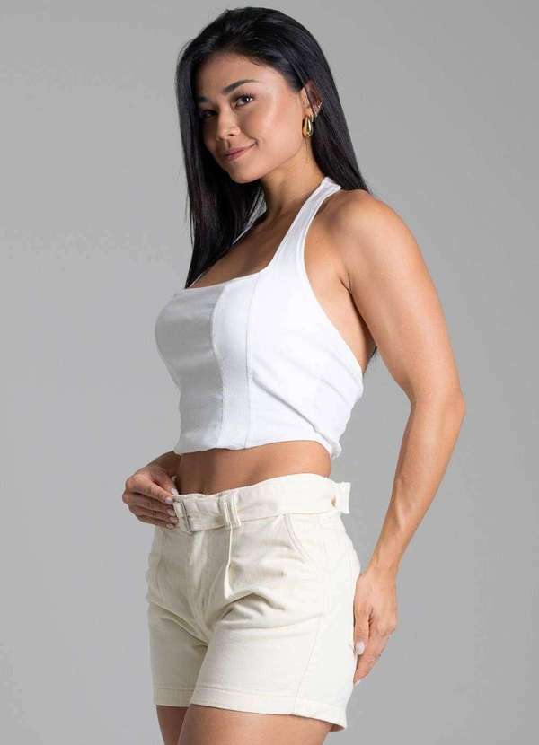 Sawary - Shorts Sarja Sawary Amarelo 4