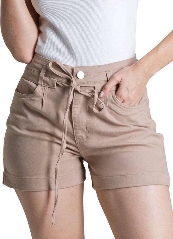 Sawary - Shorts Sarja Sawary - 278916 Bege