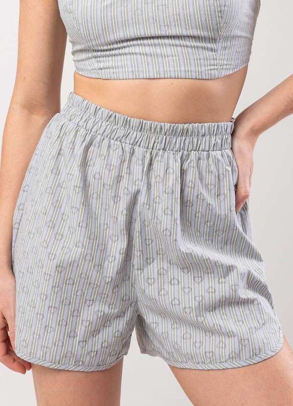 Sawary - Shorts Sawary Listrado - 278621 Cinza 5