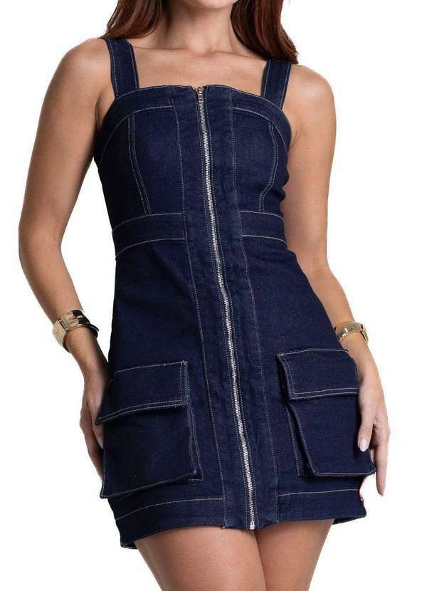 Sawary - Vestido Jeans Sawary - 281110 Azul