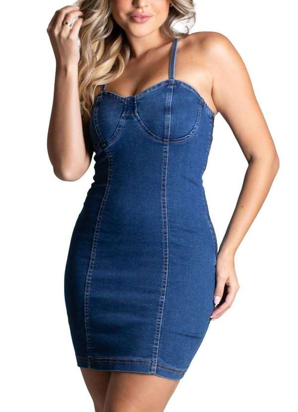 Sawary - Vestido Jeans Sawary Azul