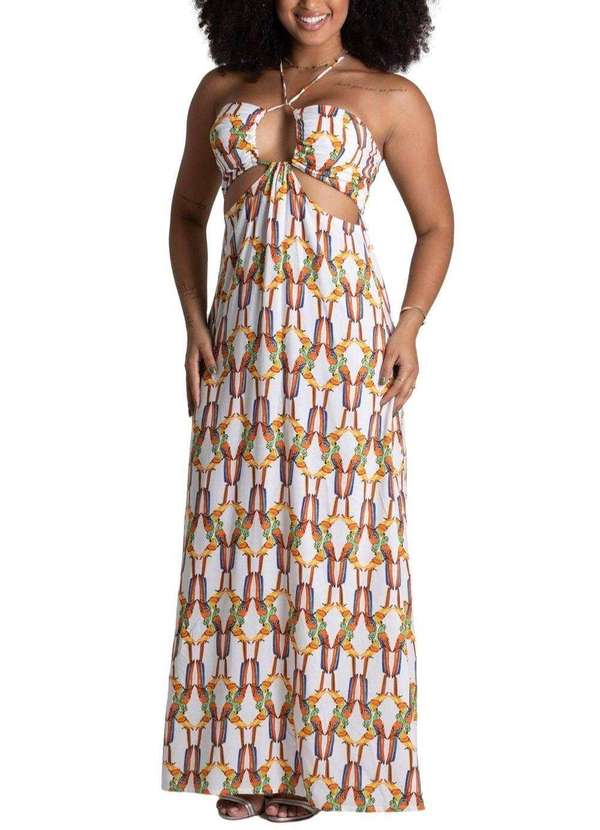 Sawary - Vestido Londo Sawary Estampado - 279726 Laranja