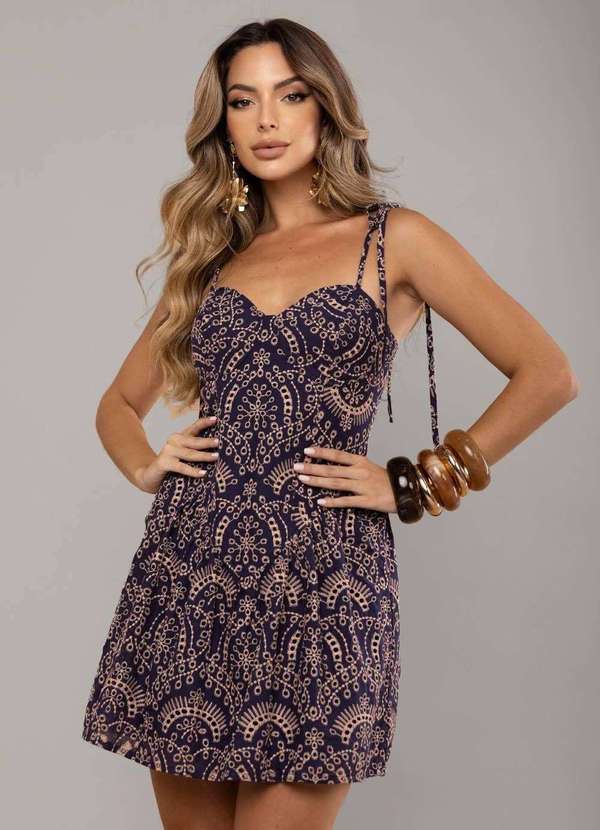 Sawary - Vestido Sawary Bailarina - 280001 Azul 3