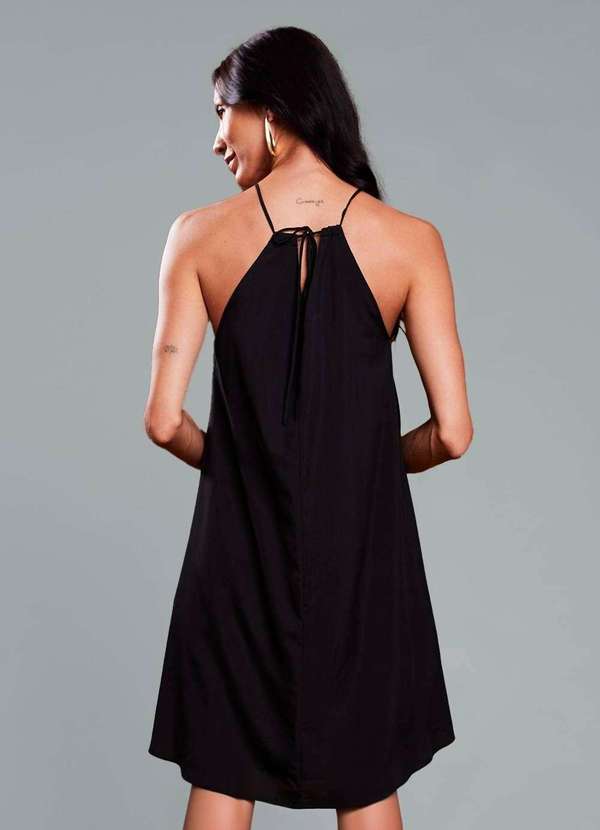 Sawary - Vestido Sawary Degote Gota - 279986 Preto 3