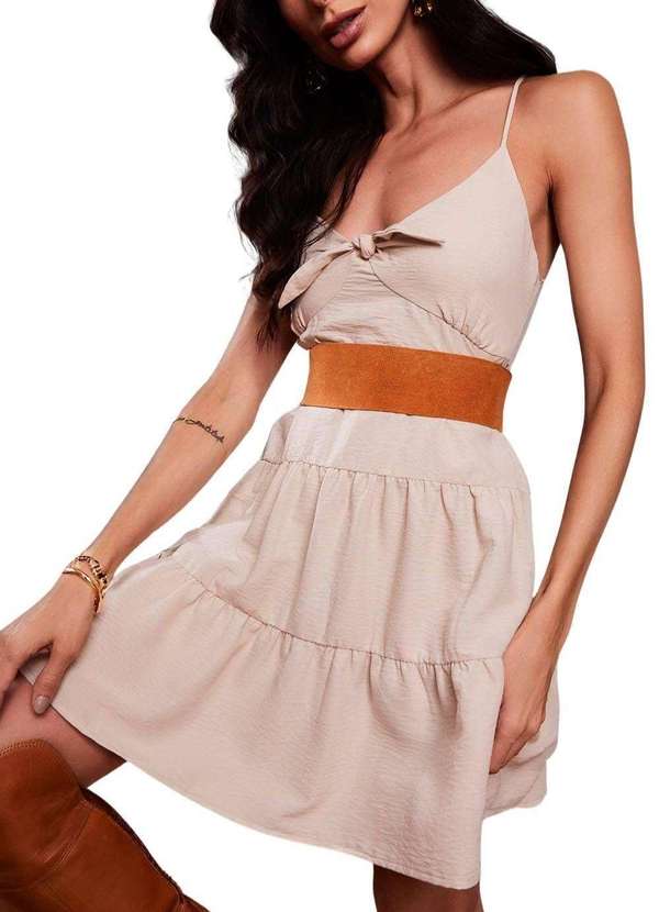 Sawary - Vestido Sawary Marias - 279975 Bege