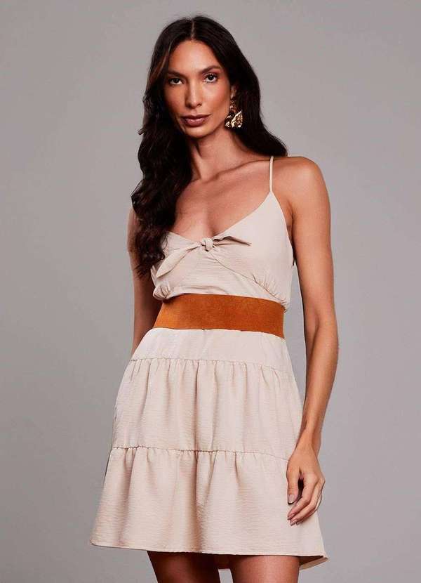 Sawary - Vestido Sawary Marias - 279975 Bege 4