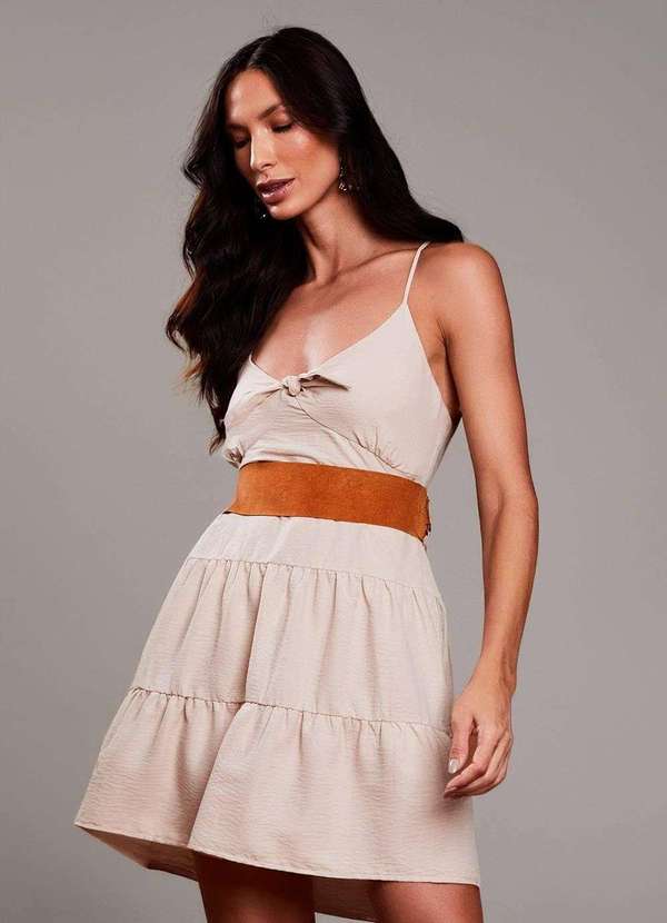 Sawary - Vestido Sawary Marias - 279975 Bege 3