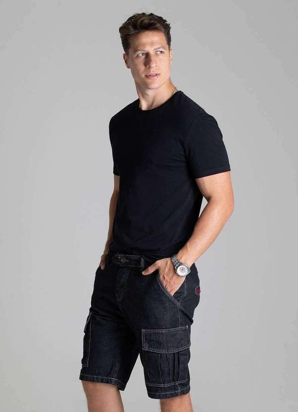 Sawary - Bermuda Jeans Sawary - 278675 Preto 3