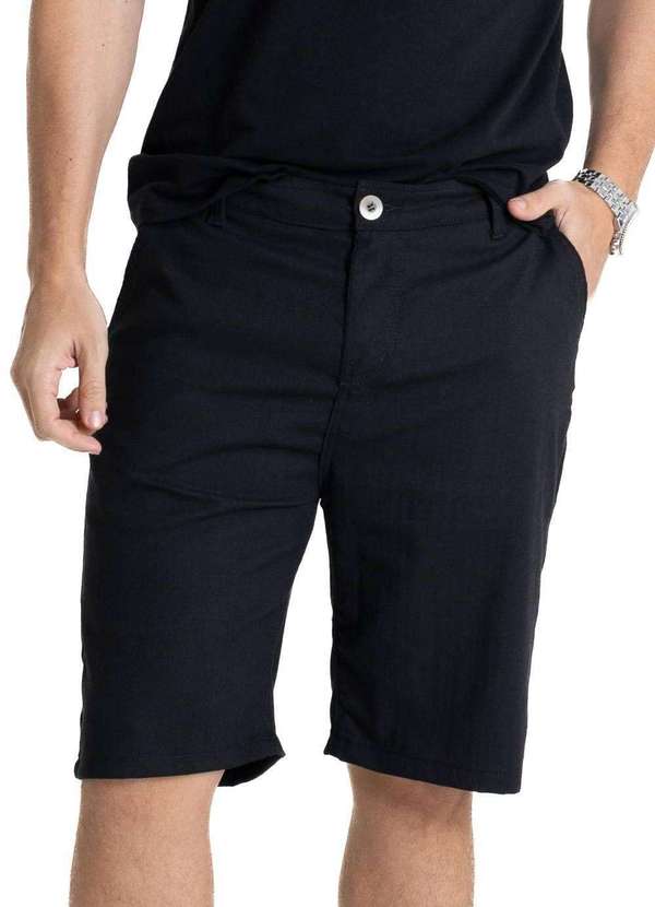 Sawary - Bermuda Linho Sawary - 280479 Preto