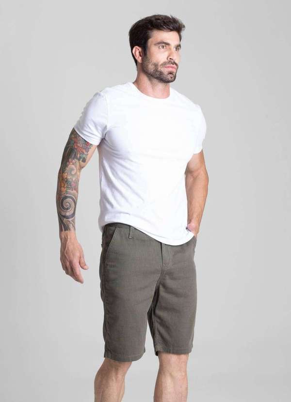 Sawary - Bermuda Linho Sawary - 281159 Verde 3