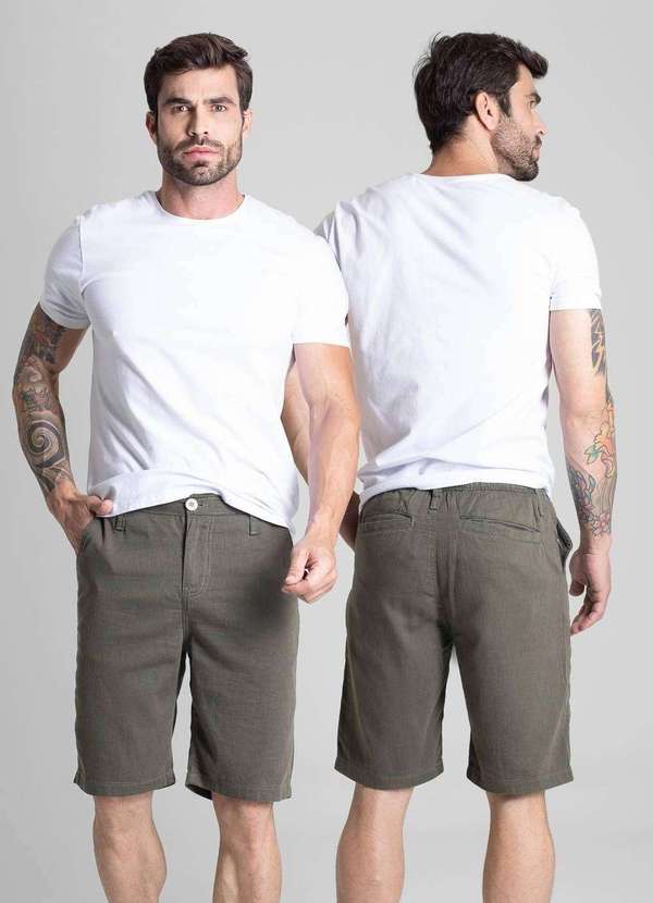 Sawary - Bermuda Linho Sawary - 281159 Verde 6