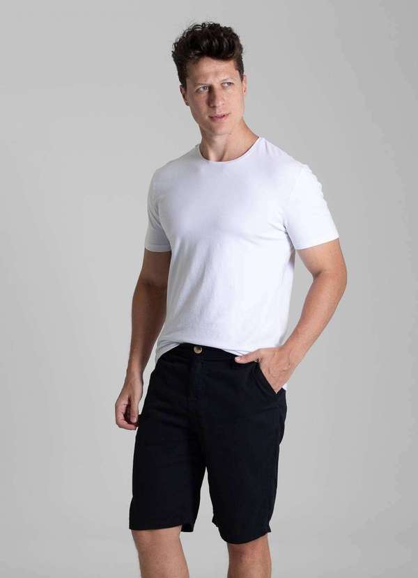 Sawary - Bermuda Linho Sawary - 281160 Preto 3