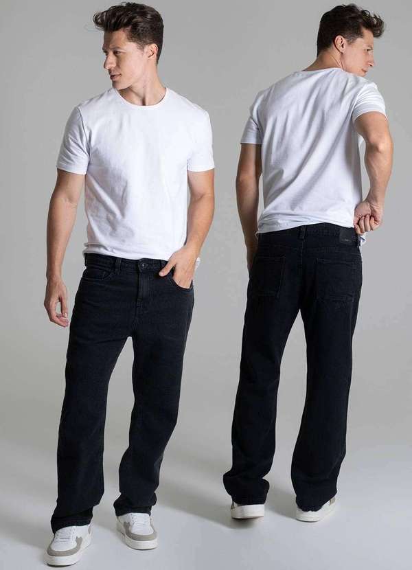 Sawary - Calça Jeans Sawary Baggy - 278992 Preto 6