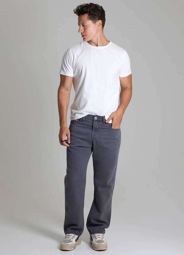 Sawary - Calça Jeans Sawary Baggy - 279621 Cinza 2
