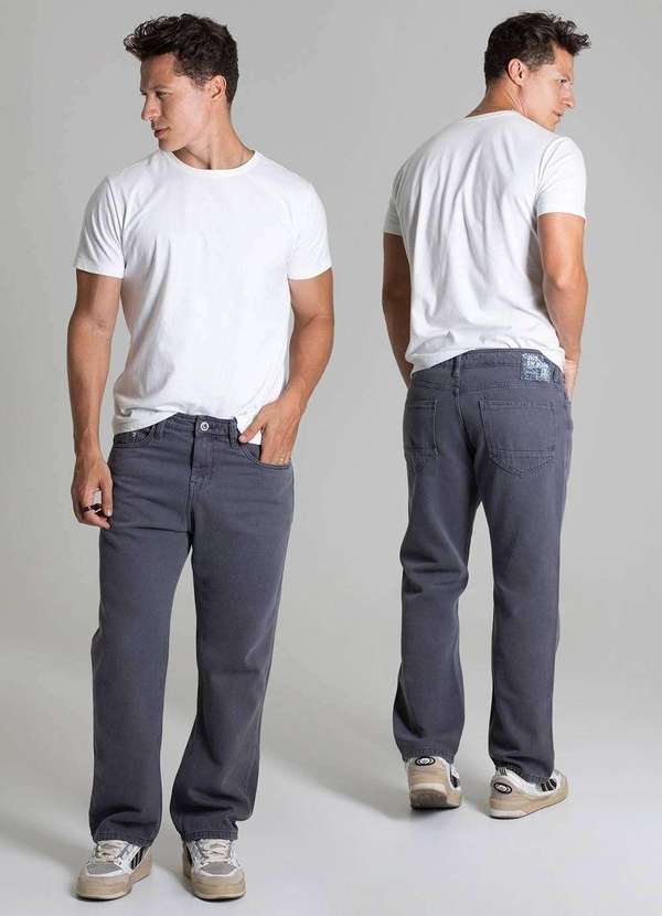 Sawary - Calça Jeans Sawary Baggy - 279621 Cinza 6